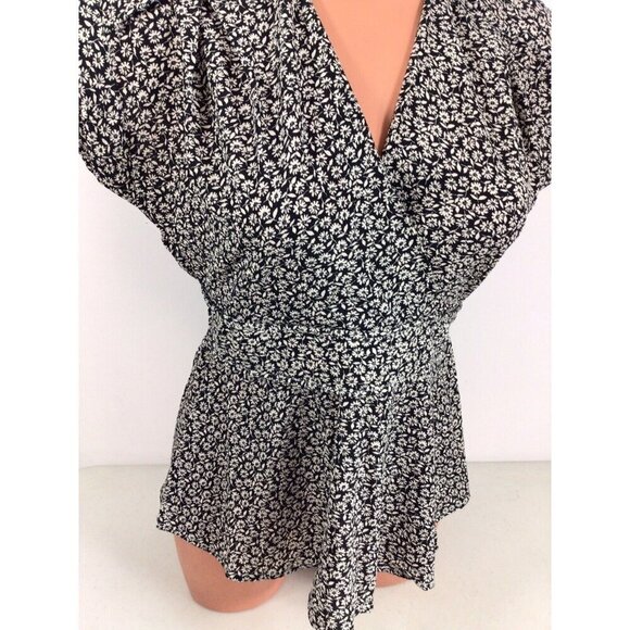 Monteau Floral Blouse Top Womens Small New - Picture 5 of 6